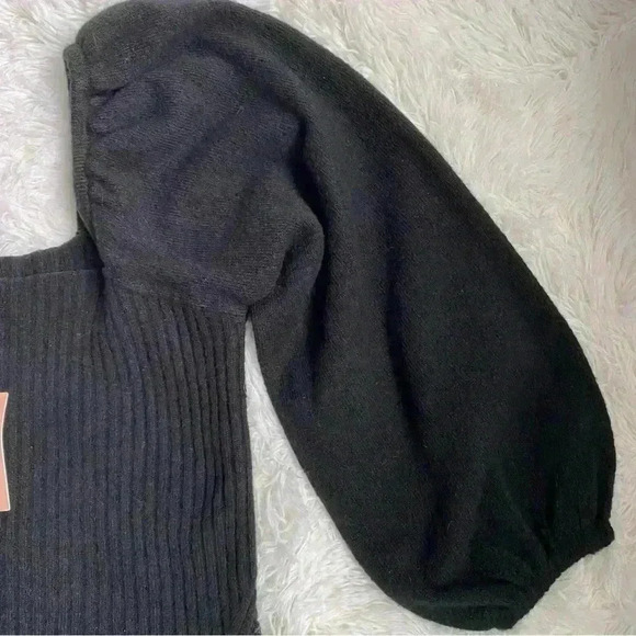 Halogen Sweater.  Ballon sleeves.  Black.  Size XL.  NWT. - Picture 5 of 7